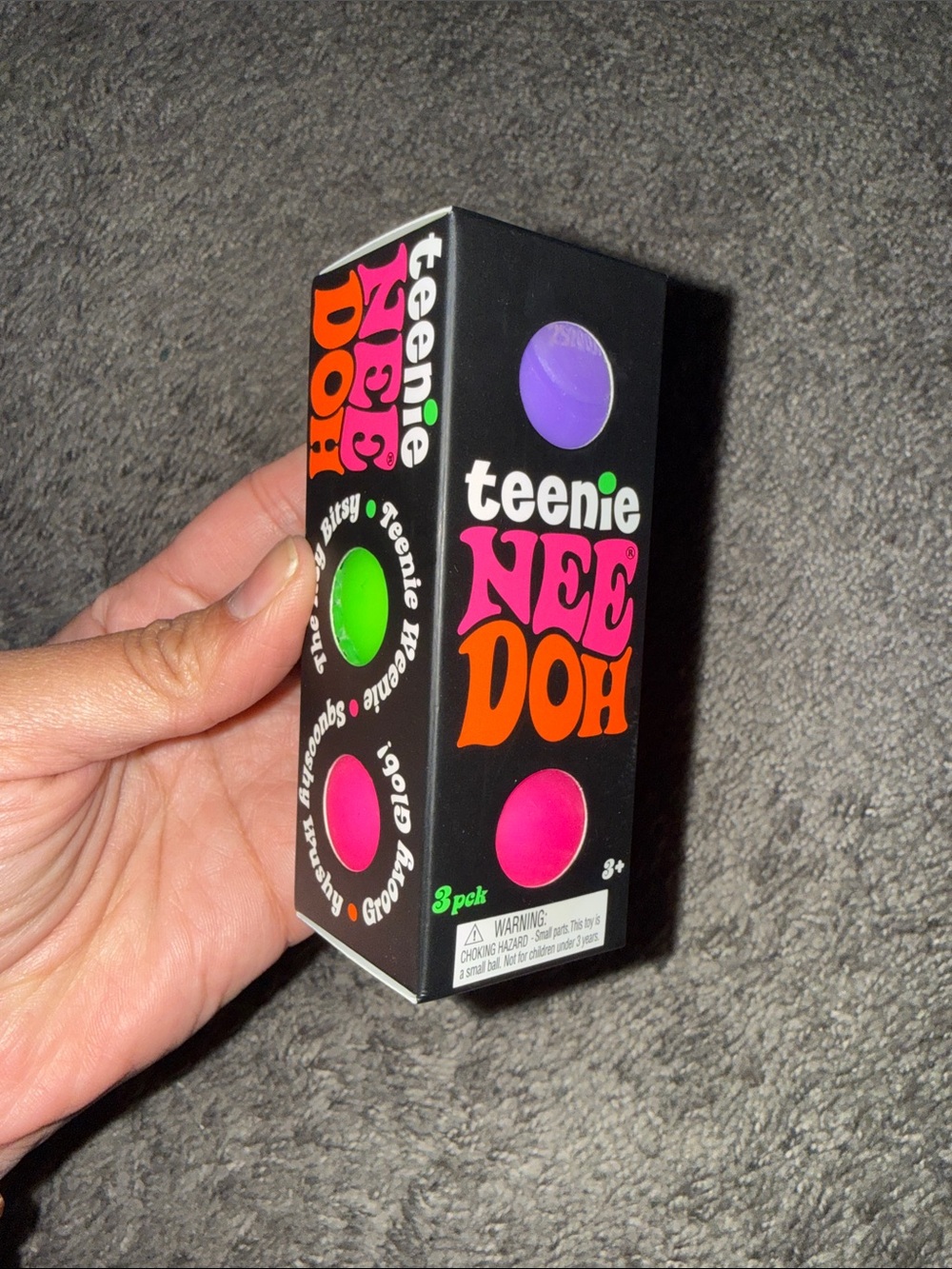 Teenie Nee Doh Kids 3-- Pink & Purple & Green
